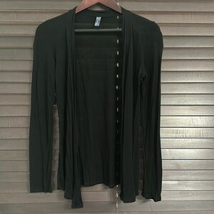 Lightweight, long sleeves, open front, black, cardigan